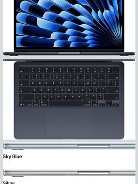 MacBook Pro Space Gray Laptop - Sky Blue Accent